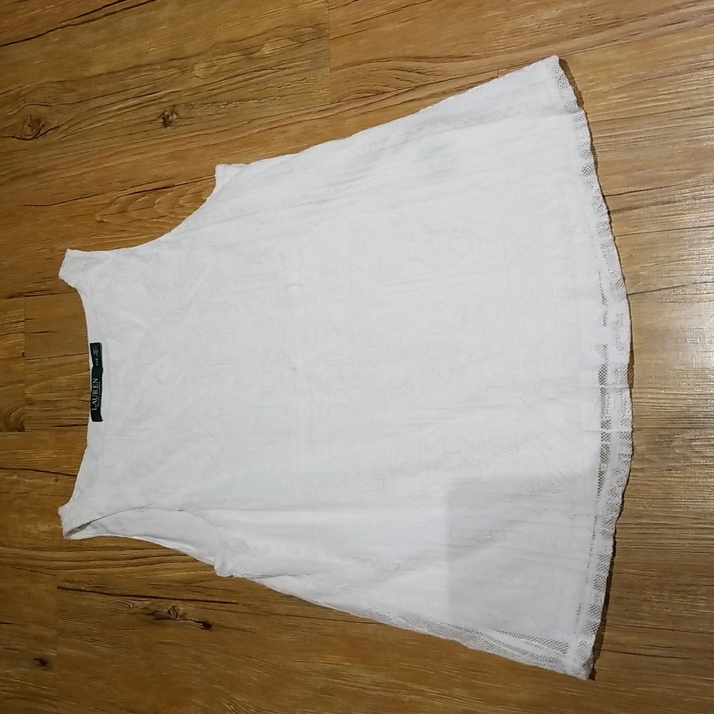 Lauren Ralph Lauren white lace top sz PXS great condition